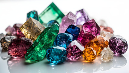 Vibrant Array of Colorful Gemstones