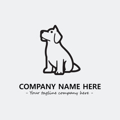 Dog illustration black and white for logo company vector image
