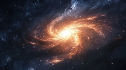 Obraz premium Dazzling cosmic vortex swirling amidst starry skies in deep space