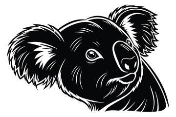 Tribal vector illustration of a wild panda head  silhouette design art