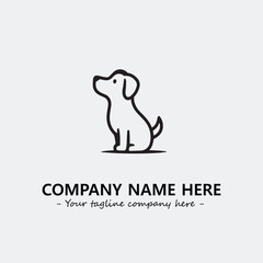 Dog illustration black and white for logo company vector image

