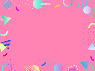 80's＿レトロPOPフレーム　ピンク