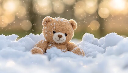 Teddy Bear in Snow