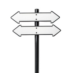 Directional signpost with cutout background urban landscape photography daylight close-up guidance concept