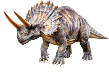 Realistic 3D Render Of A Triceratops On A Transparent Isolated Background