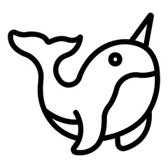 narwhal Line Icon © ilham