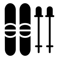 skiing Solid icon