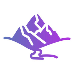 skiing Gradient icon