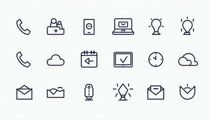 Modern Smartphone Interface Icons
