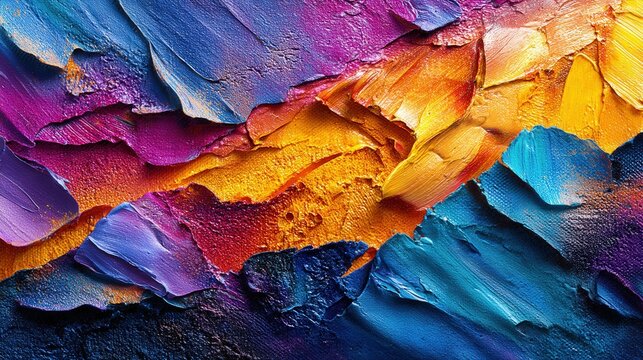 Striking close-up of a neo-expressionist painting showcasing bold colors and unique brushstrokes in artistic style
