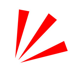 強調する効果のある赤いアイコン