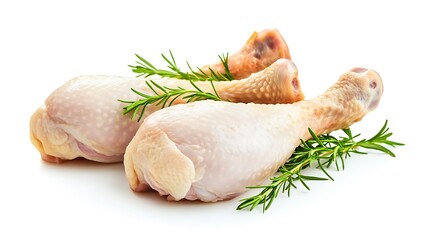 Fresh Raw Chicken Drumsticks with Rosemary