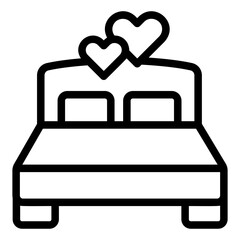 bedroom Line Icon