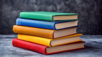 Educational materials like textbooks and notebooks neatly arranged with empty space for adding e-learning course details