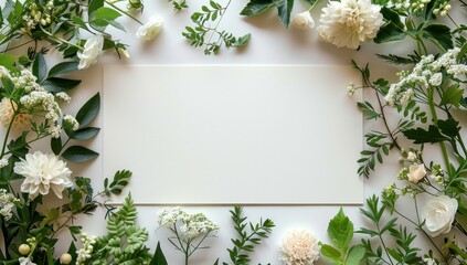 Floral Frame with Blank Card