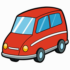 red van isolated