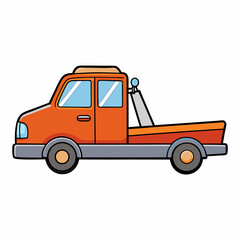 yellow truck isolated on white background