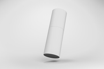 Blank packaging cosmetic without any labels intended for packaging design 3D render.