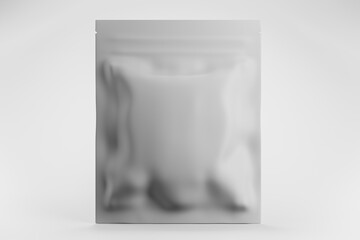 Blank packaging cosmetic without any labels intended for packaging design 3D render.
