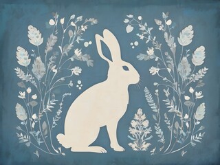 Obraz premium easter card with rabbit