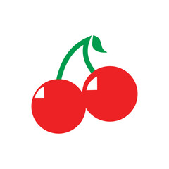 logo design vector abstract template illustration modern symbol simple logo icon cherry fruit