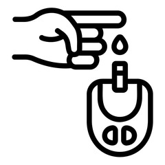 sugar blood level Line Icon