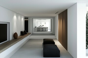 Fototapeta premium The elegance of a modern home with a vibrant color scheme.