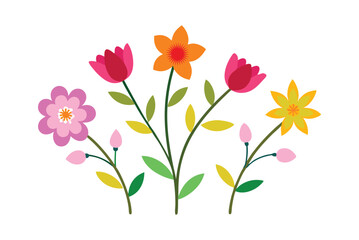 flower, illustration, floral, design, element,