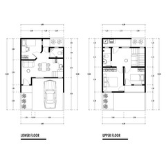 Floor plan blueprint, Figure of the jotting sketch of the construction and the industrial skeleton of the structure and dimensions.