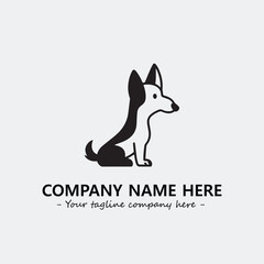 Obraz premium Dog illustration black and white for logo company vector image 
