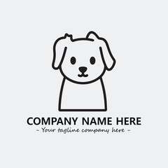 Dog illustration black and white for logo company vector image
