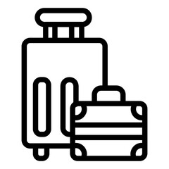 lunggage Line Icon