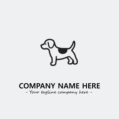 Dog illustration black and white for logo company vector image
