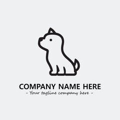 Dog illustration black and white for logo company vector image
