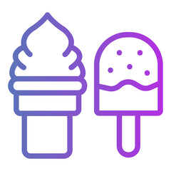 ice cream Gradient icon