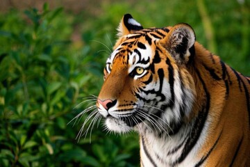 Naklejka premium there is a tiger that is standing in the grass