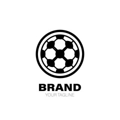 Obraz premium soccer logoSoccer Logo. Soccer Logo Design. Soccer Logo Brand. Soccer Logo Vector Design Isolated on White Background