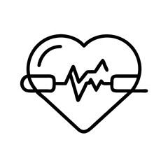 "Fitness tracker" icon - heart with pulsating line