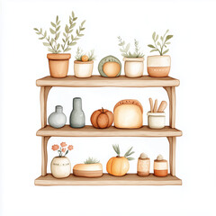 Multipurpose wooden shelf