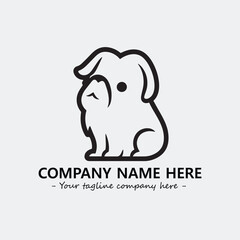 Obraz premium Dog illustration black and white for logo company vector image 