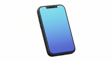 3d illustration smartphone with a blank display for modern mobile communication technology