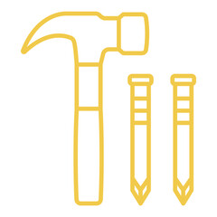 Hammer and nail Icon