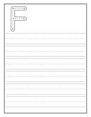 Creative Capital Letter Alphabet tracing interior template use for kdp