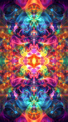 Ethereal Dance of Light: A Futuristic Holographic Symphony of Color and Form