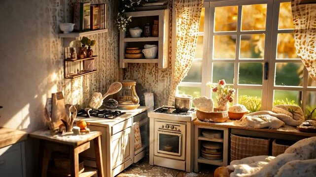 Cozy Autumn Kitchen Diorama