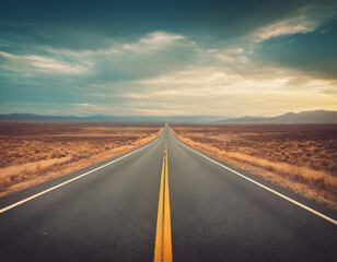 Naklejka premium Road to Success. Illustration background for presentation and wallpaper. road to the blue sky.