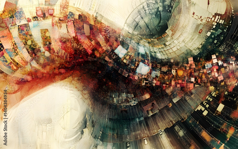 Poster an abstract swirl of colors and patterns creates a mesmerizing visual effect, symbolizing movement a