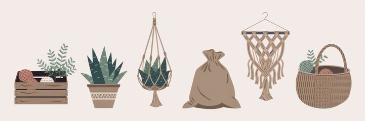 Bohemian Home Decor: Macrame, Plants, and Woven Baskets