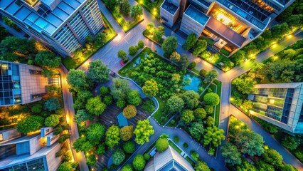 Urban Green Space Aerial View
