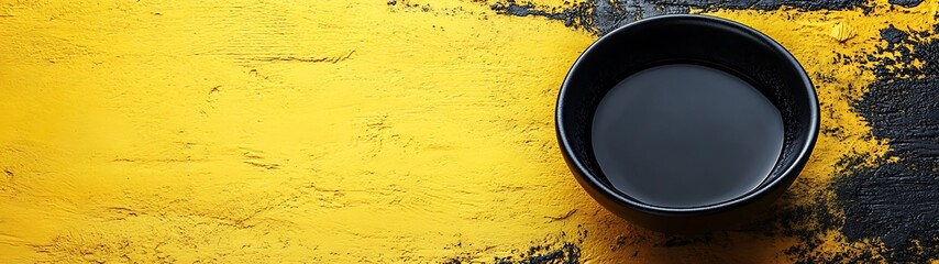 Empty Bowl on Yellow Powder